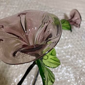 琉球ガラス　花　朝顔セット　あさがお　4色11本 ガラス工房雫】泡花口広カップ＜朝顔＆紫陽花＞2個セット（沖縄